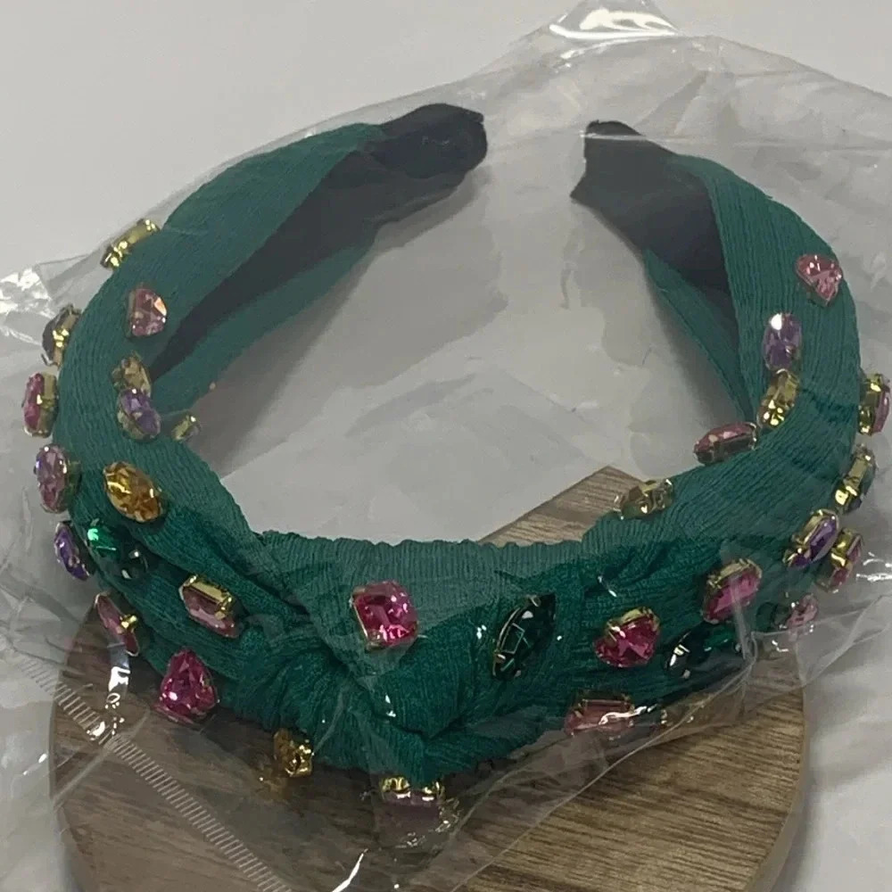 Bedazzled Knot Headband 2” New